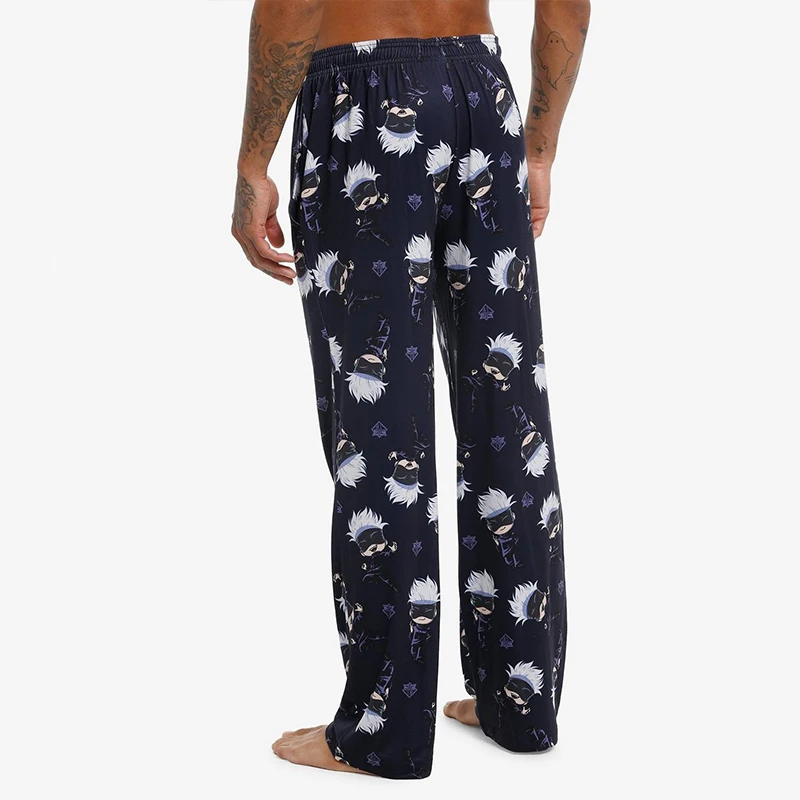 Bandai Jujutsu Kaisen Chibi Gojo Anime Full Over Print Pantalon de pyjama pour enfants et adultes Été Séchage rapide Pantalon léger et confortable à jambes larges