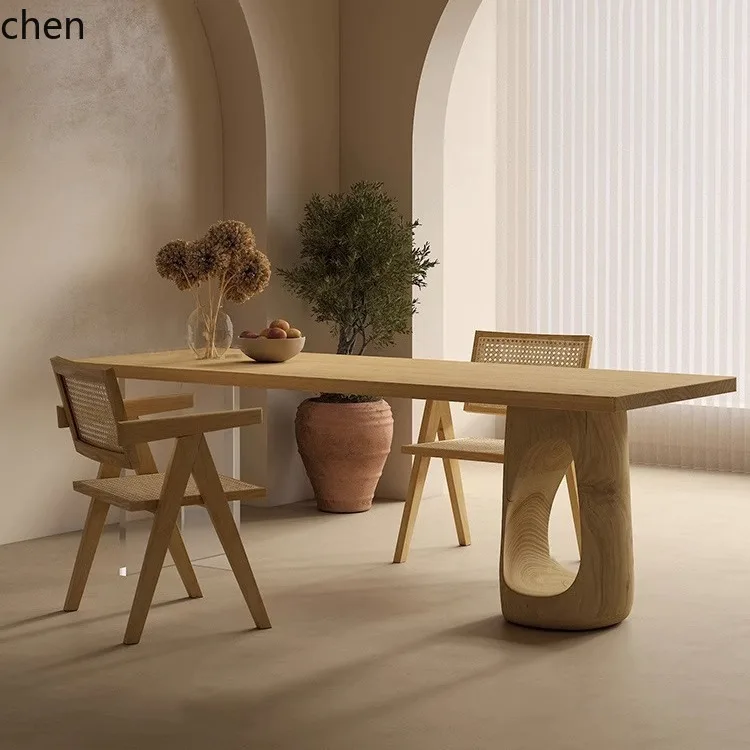 

PYH Solid Wood Large Board Table Acrylic Floating Dining Table Home Living Room Creative Desk Coffee Table