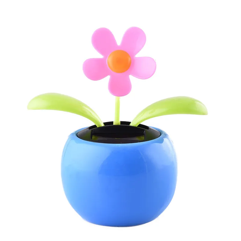 Solar Flower Powered Dancing Swinging Flower for Car Dashboard Ornaments Toy Gifts Styling Auto Interior Decor Accessories