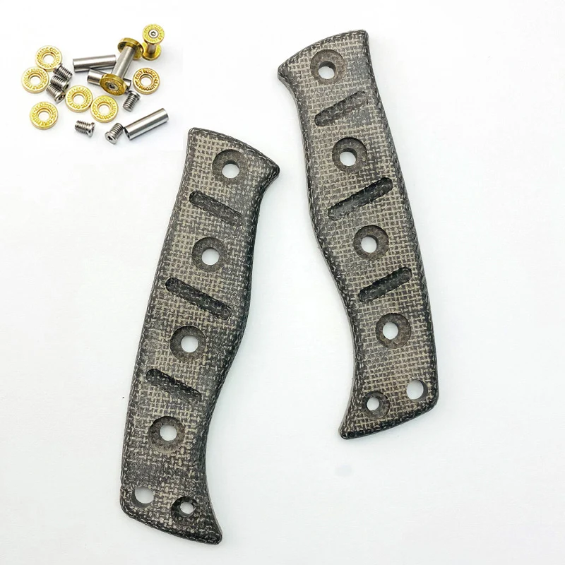 With Screws Kits CNC Micarta Material Knife Handle Scales For Benchmade Fixed Adamas 375 Knives DIY Making Parts Accessories