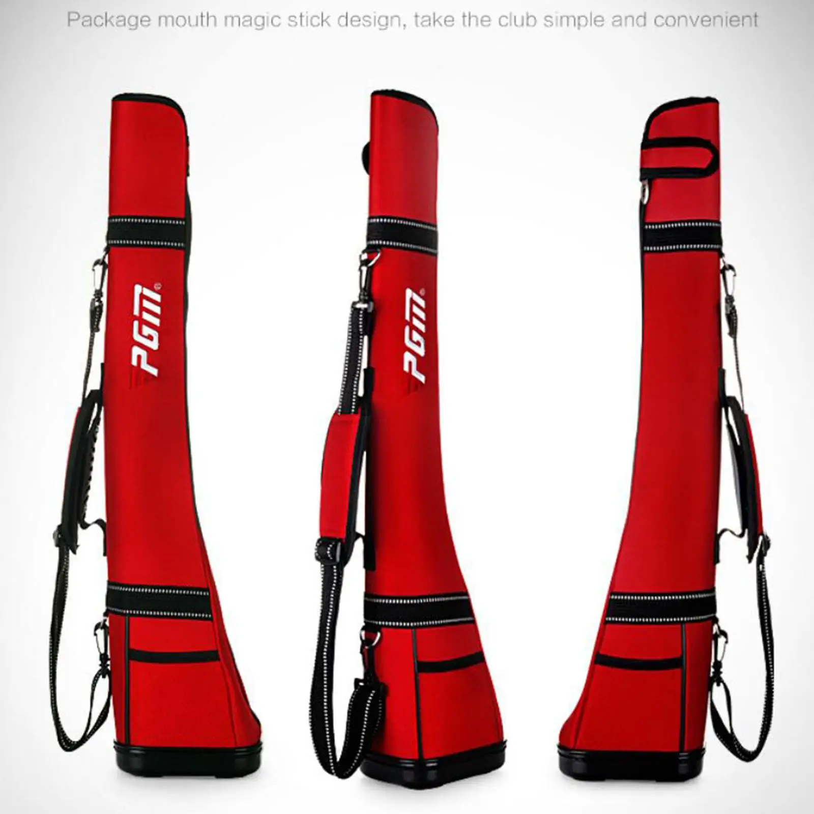 

Durable Golf Clubs Carry Bag Sunday Pack 4- Holder Traveling Carrier Case