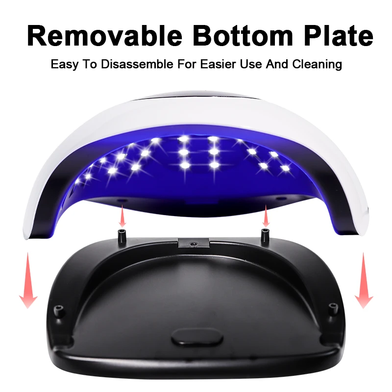 مصباح مجفف أظافر احترافي بالأشعة فوق البنفسجية مع مستشعر تلقائي ، مناسب لجميع معدات الجل والمانيكير والباديكير ، أدوات تجميل الأظافر ، 57 ليد