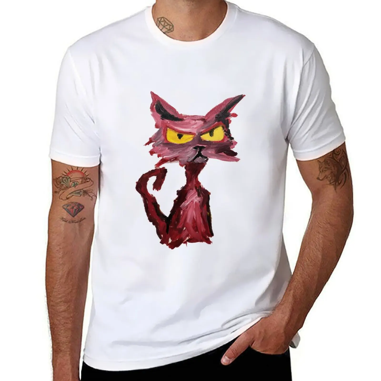 red grumpy cat T-Shirt cute tops heavyweights croswit shirt man valentines boutique clothes clothes for men