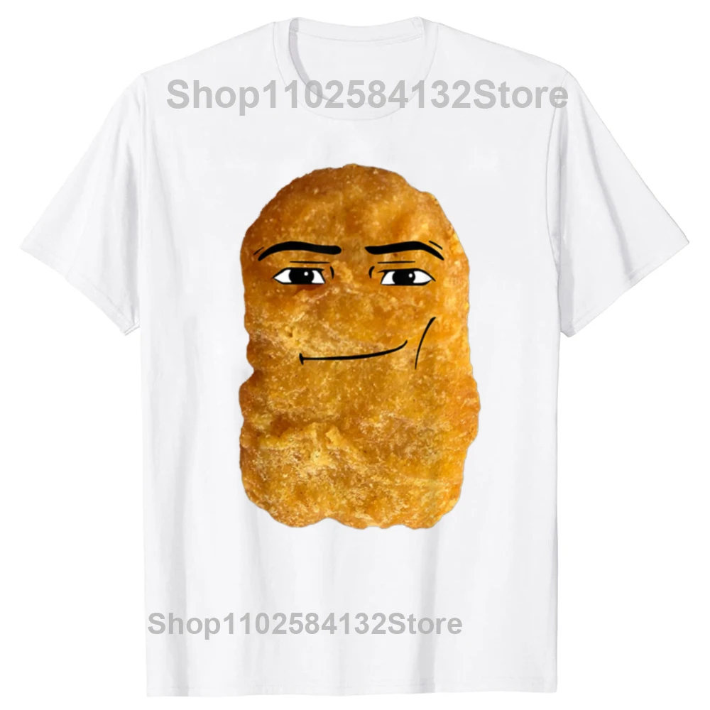 Humor Funny Chicken Nugget Meme T-Shirts Men Women Joke Food Cotton Euro Size O-Neck Daily Casual Oversized Unisex Tees