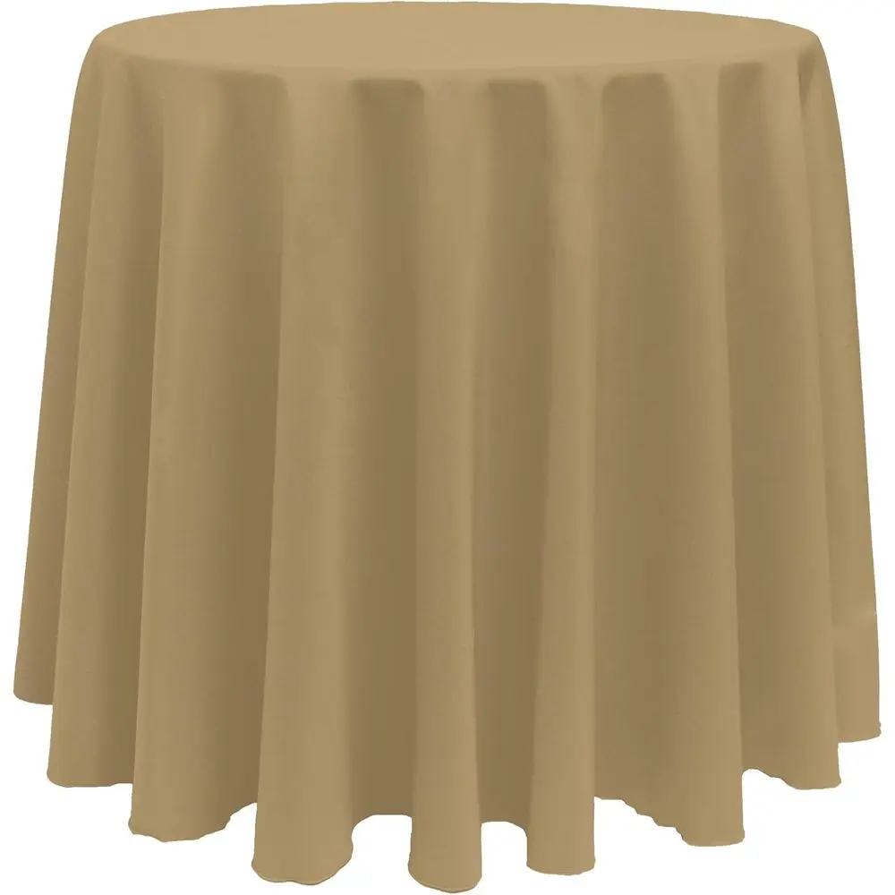 

120-Inch Round Polyester Tablecloth in Khaki