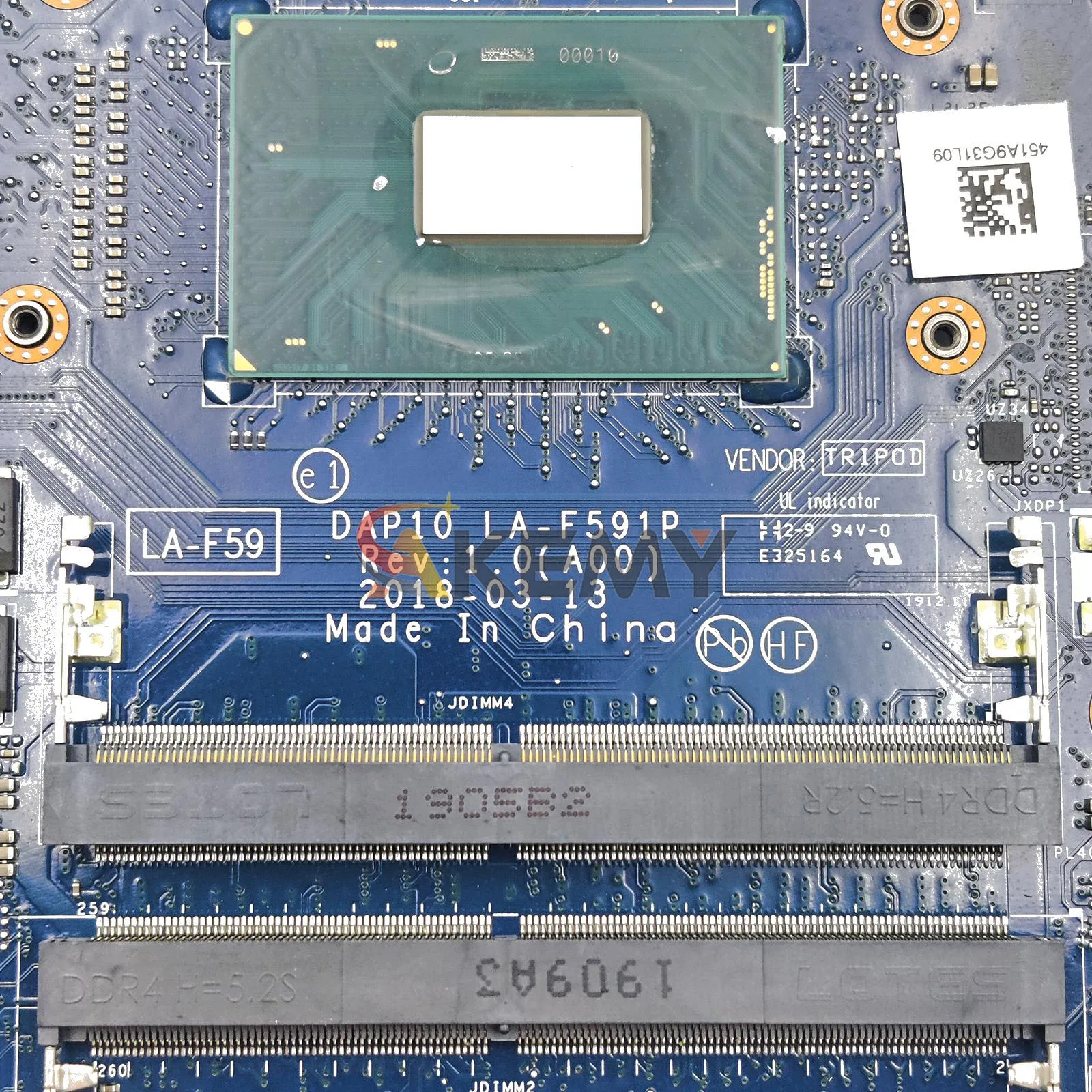 Para dell precisão 7530 notebook mainboard LA-F591P com i5 i7 i9 8th cpu 02nrm 0y0mpw 0xm3hc 100% totalmente testado
