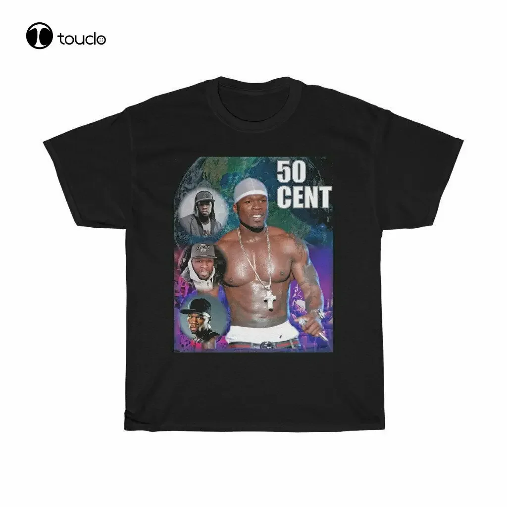 50 Cent T-Shirt, Fifty Cent Vintage Rap Tee Shirt, Fast Shipping Tee Shirt Custom Aldult Teen Unisex Digital Printing Xs-5Xl