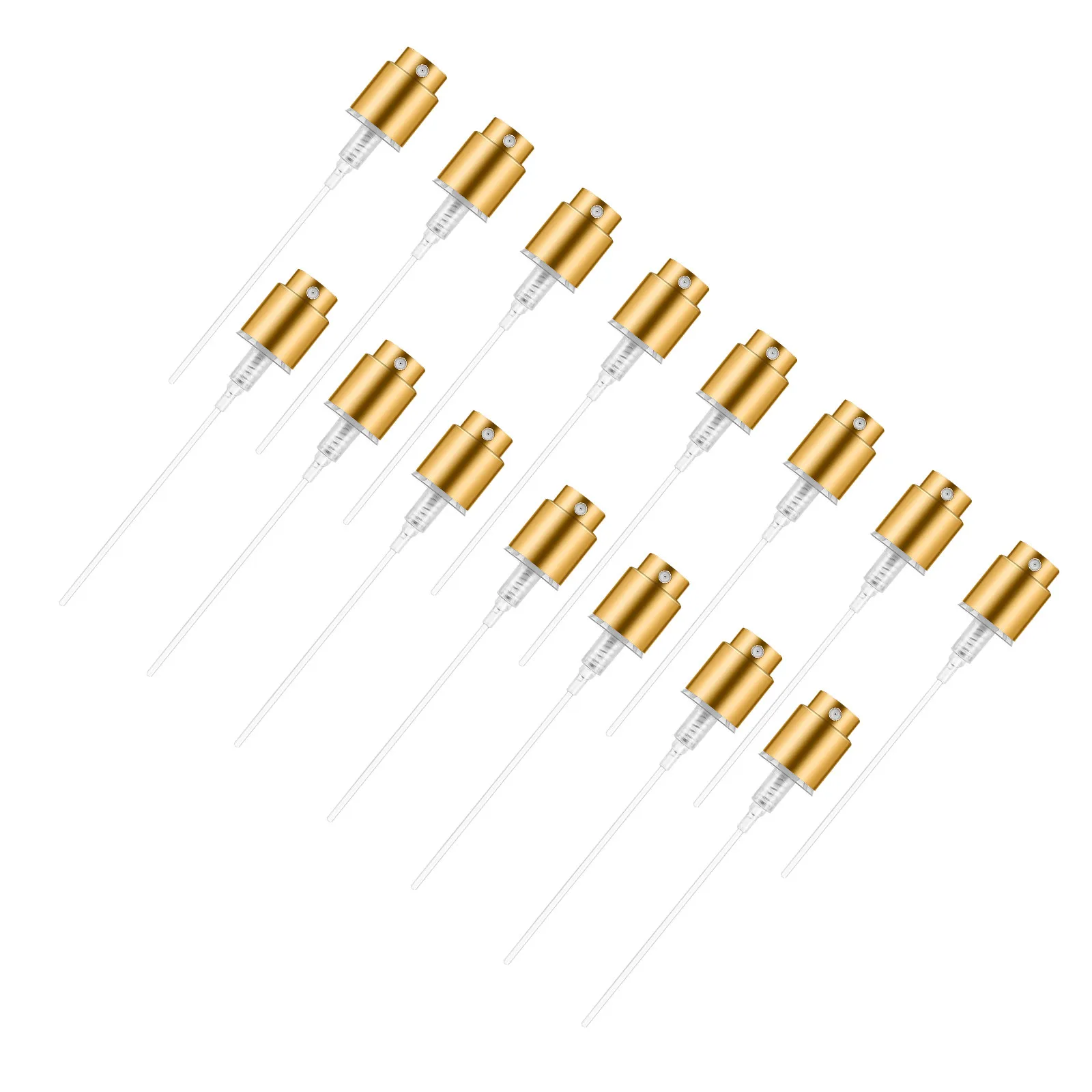 15Pcs Gold Edge Perfume Spray Top 13Mm Fine Mist Atomizer Nozzle for Fragrance Bottle Essential Oil Bottle Spray Pump