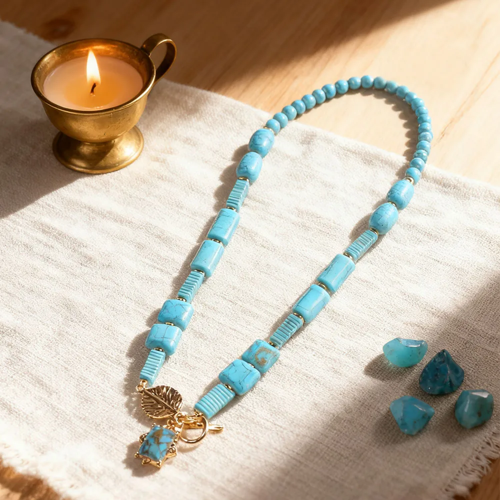 

2025New1PCS handmade imitation pine alloy combination women's necklace suitable for gifts or birthday gifts