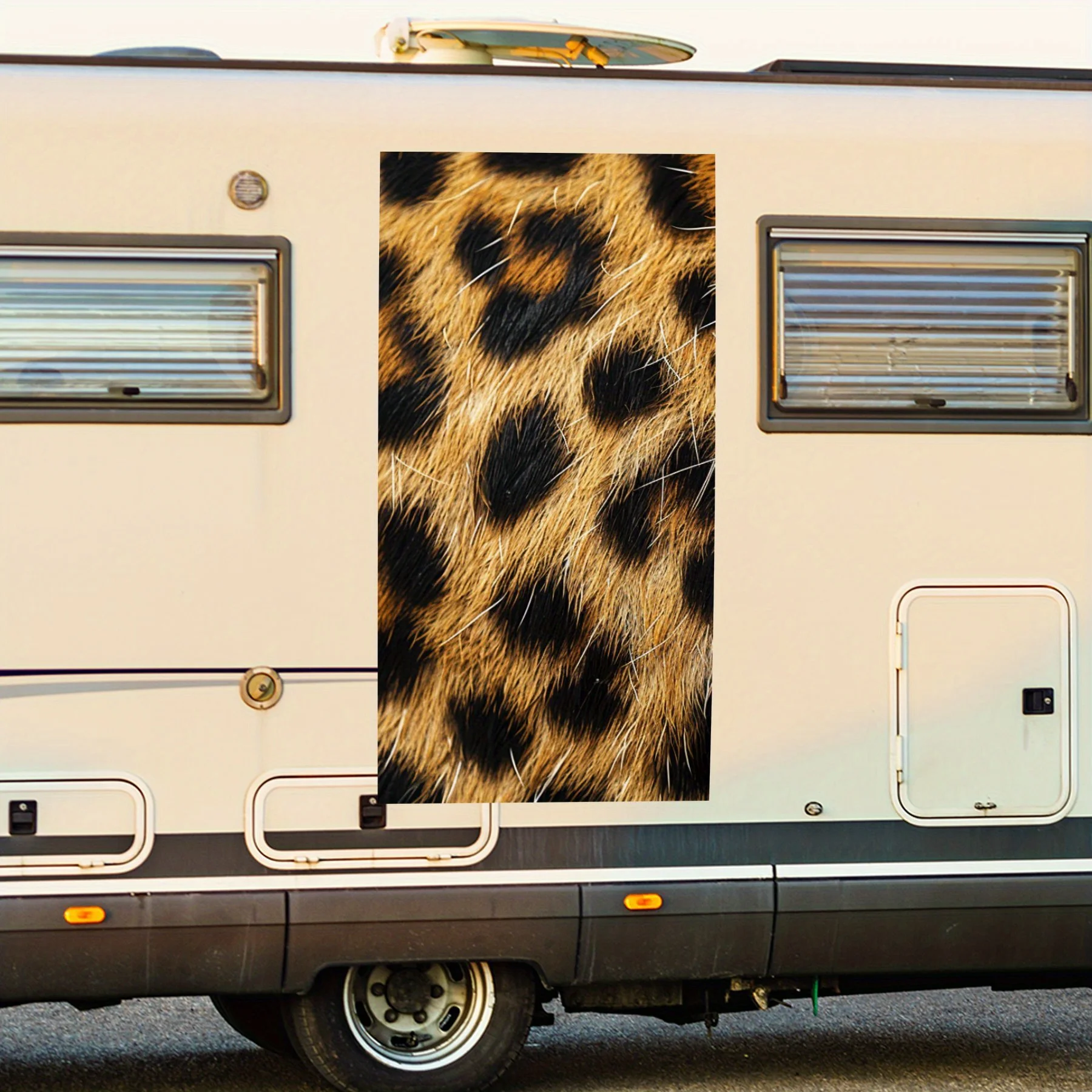 

Автомобильная наклейка с диким леопардовым принтом, виниловая наклейка на сторону моторики дома, водонепроницаемая самоклеящаяся виниловая наклейка на сторону