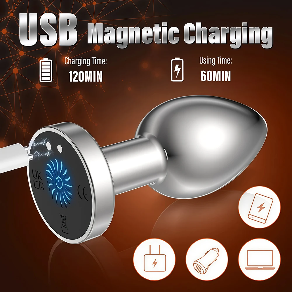 Wireless Metal Anal Vibrator for Women Remote Control Butt Plug Prostate Massager 10 Speeds Adult Couple Sex Toys for Men - Image 2