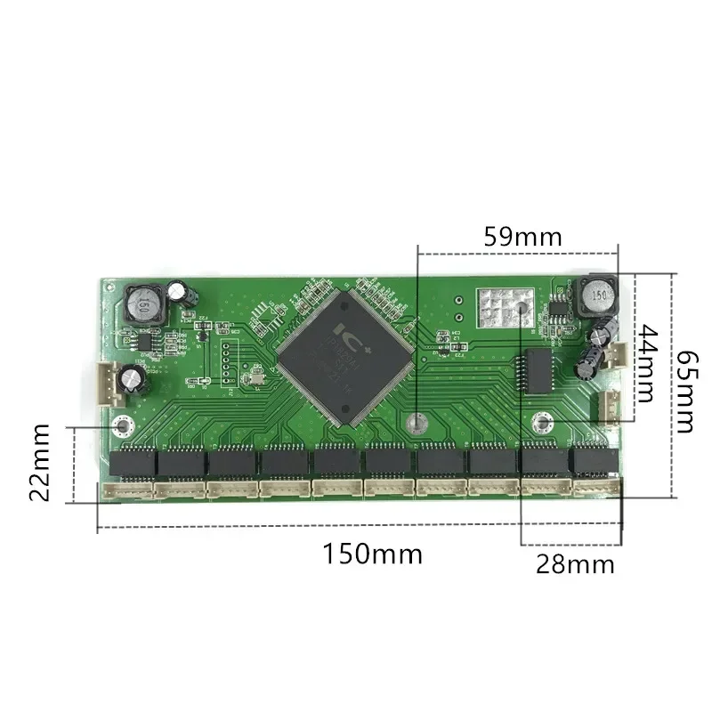 Divisor de cableado de grado Industrial, amplia temperatura, baja potencia, 8-11 puertos, 10/100Mbps, mini módulo de microinterruptor de ingeniería de amplio voltaje