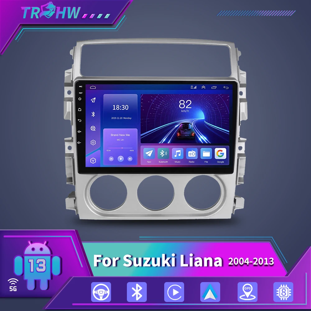 

For Suzuki Liana 2004 - 2013 Multimedia Android 13 Auto GPS Navigation WIFI Wireless Carplay Head Unit GPS Navigation Autoraido