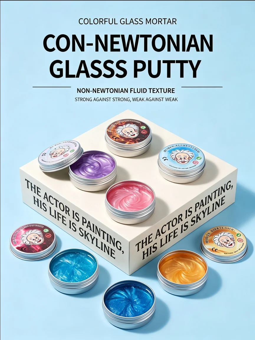 Generic Slime Liquid Glass Mud Non Newtonian Fluid Bouncing Clay Stress Relief Sensory Toy For Adults Leisure Entertainment