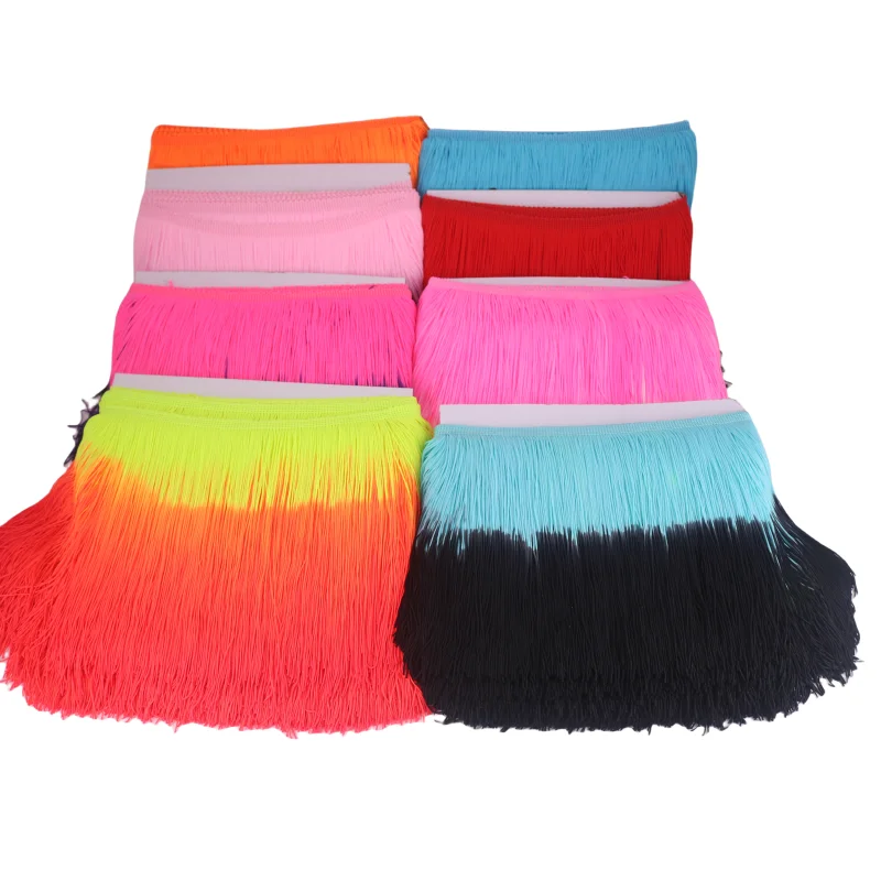 2 Yards Nylon Fringe TrimTassel 8 inch Wide for Clothes Accessories and Latin Wedding Dress and DIY Lamp Shade Decoration