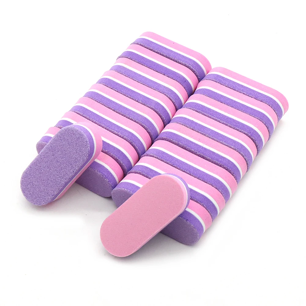 

100/50pcs Mini Sponge File Nail Buffer Block Double Color Buffing Sanding Files Pedicure Manicure Tool Gel Suplies Accessories