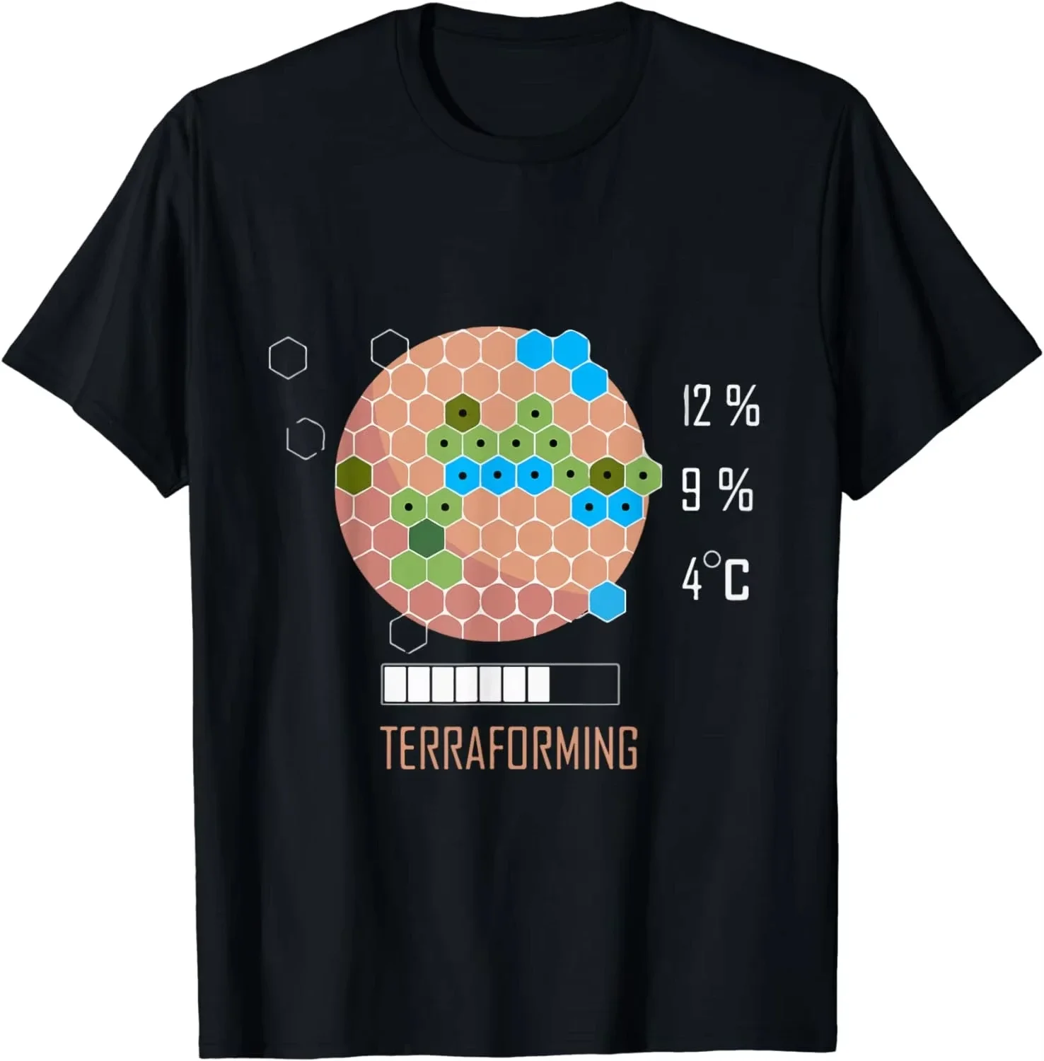 16 بت المريخ هو Terraforming قميص-لوحة لعبة تي شيرت الرجال الملابس الجرافيك تي شيرت قمصان الشارع الشهير Ropa Hombre