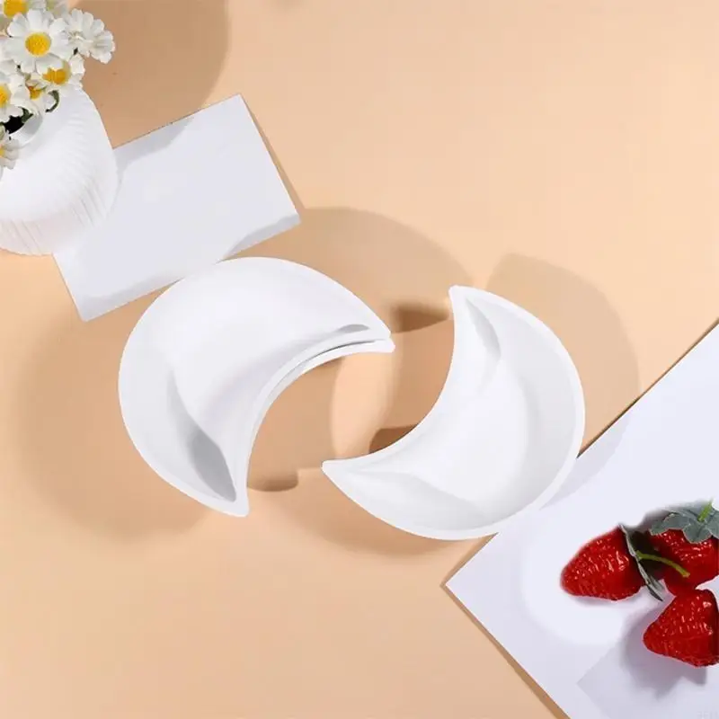 

Versatile Moon Shaped Silicone Display Tray Mold For Snacks And Decorative Use 964A