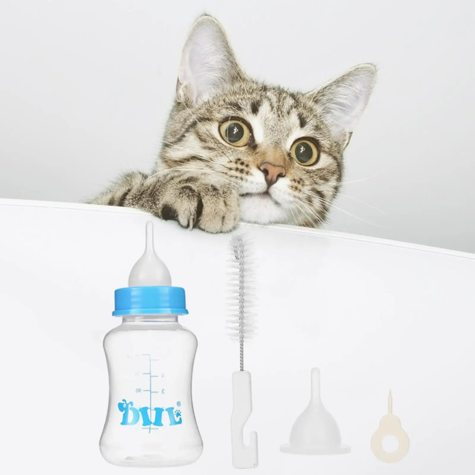 4Pcs Pet Milk Feeding Bottle Nurser Bottle Nursing Feeding Bottle Water Milk Feeder for Puppy Squirrel Kittens Hamster