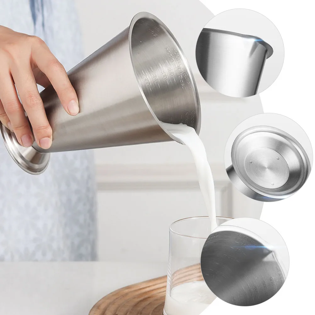 

Stainless Steel Measuring Cup With Scale For Liquid Dry Ingredients Baking Cooking Kitchen Tool Multi-Purpose Measuring