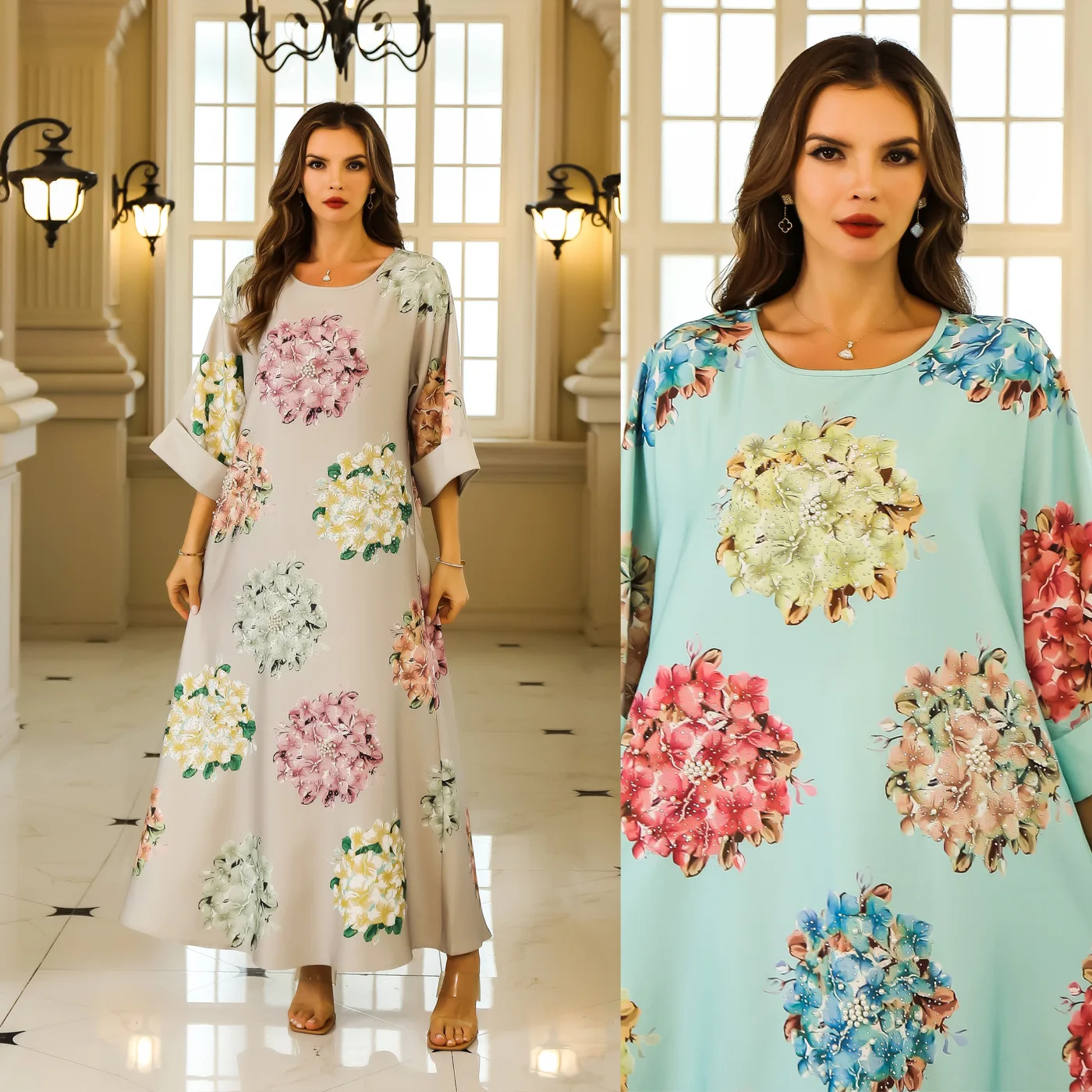 

Muslim Middle Eastern Robe Women's Dubai Dress Fashion Simple Temperament Elegant Luxury Holiday Style High-end Banquet Party Dr