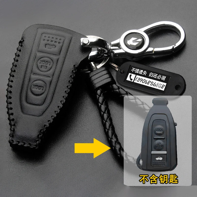 Vera pelle per Lexus LS430 2002 2003 2004 2005 2006 Remote Old Type Car Key Case Cover Fob Chain Holder portachiavi Housing