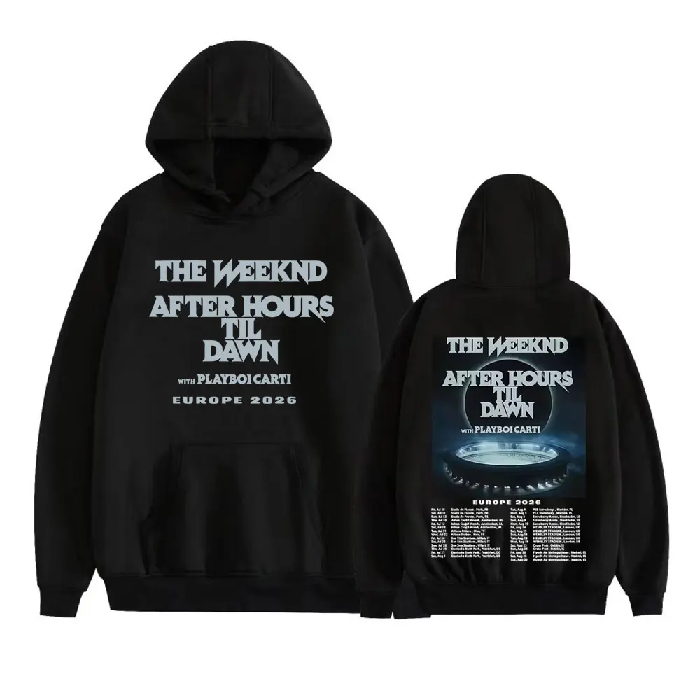 The Weeknd After Hours Til Dawn Europe 2026 sudaderas con capucha hombres mujeres moda estilo Hip Hop sudadera Retro Casual Bodywarmer jerseys