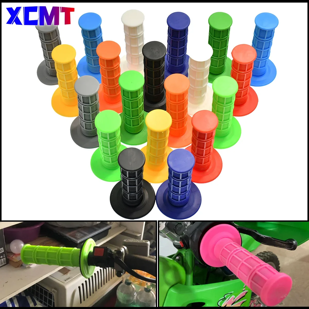 22mm/24mm Softest Handle bar Grips Rubber Gel Grips Fit Motorcycle Motocross Racing ATV Dirt Bike Off Road CRF YZF RMZ KLX