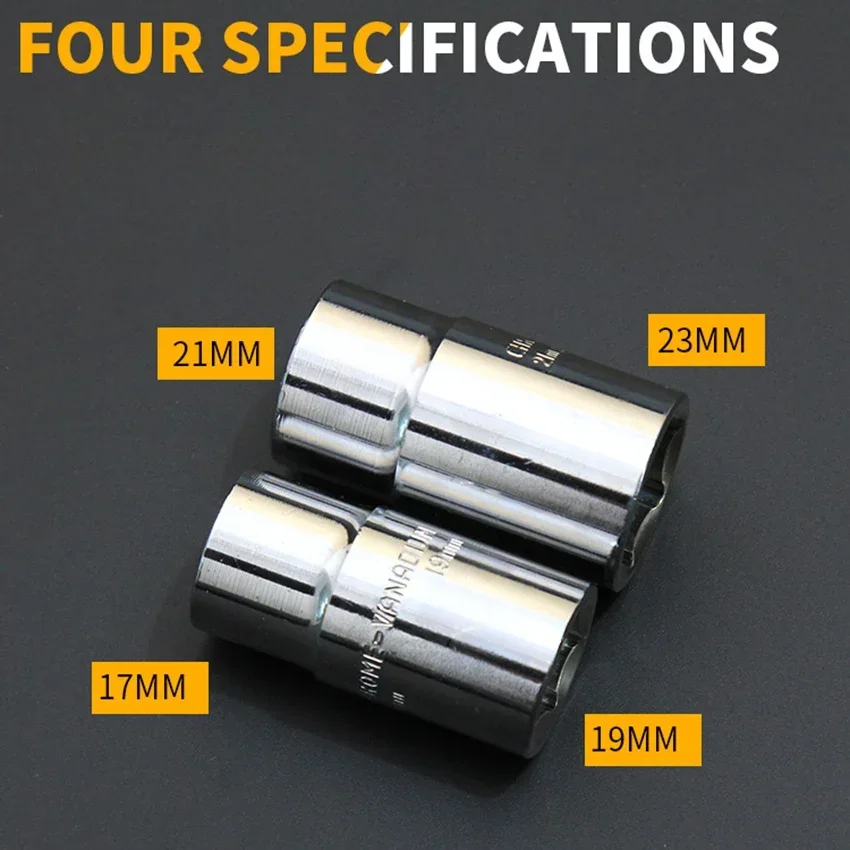 Chave de porca de roda de carro, 17/19/21/23mm, com alça antiderrapante, chave sextavada telescópica, chave de soquete, carro/caminhão, chave de reparo de pneus