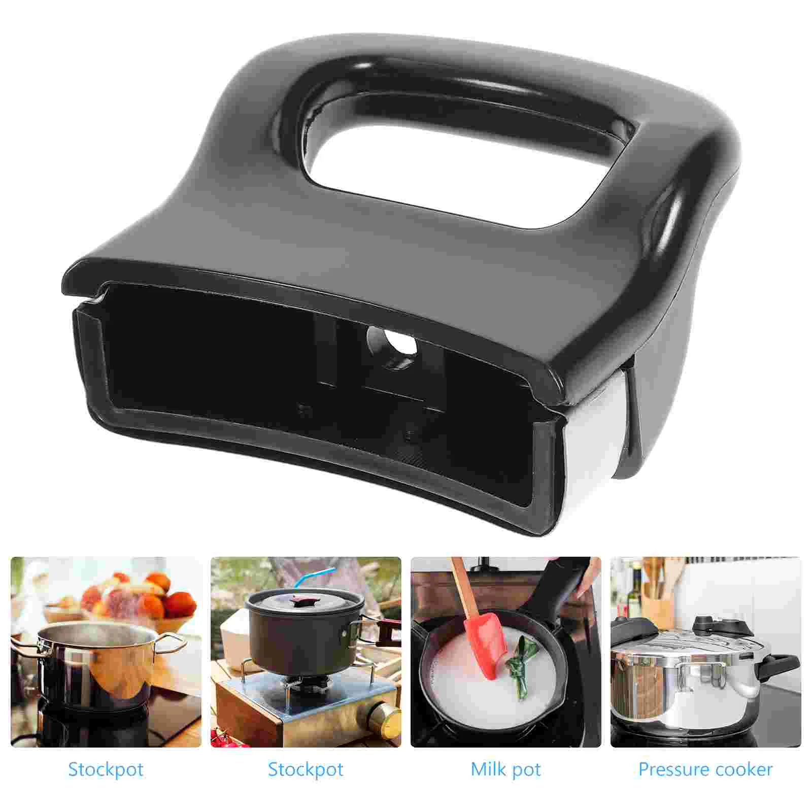 2 Pcs Pressure Cooker Auxiliary Handle Wok Anti-scald Pot Pan Grip Small Tools Practical Removable Replacement Plastic