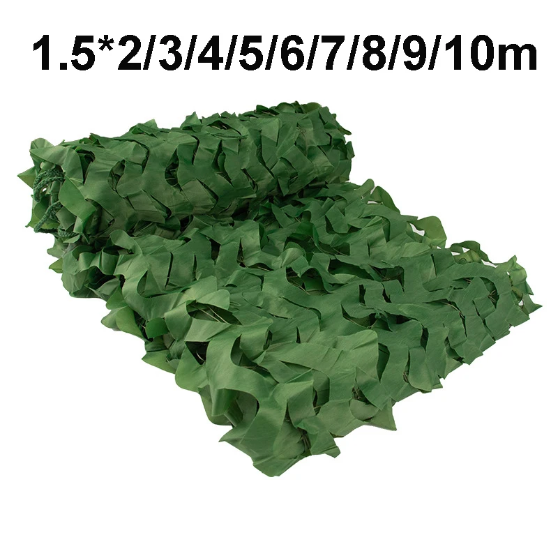 Green Camouflage Net Sun Shade 1.5*2/3/4/5/6/8/10m Garden Camo Netting Tent Hood Background Decoration Snow Winter Hunting Party