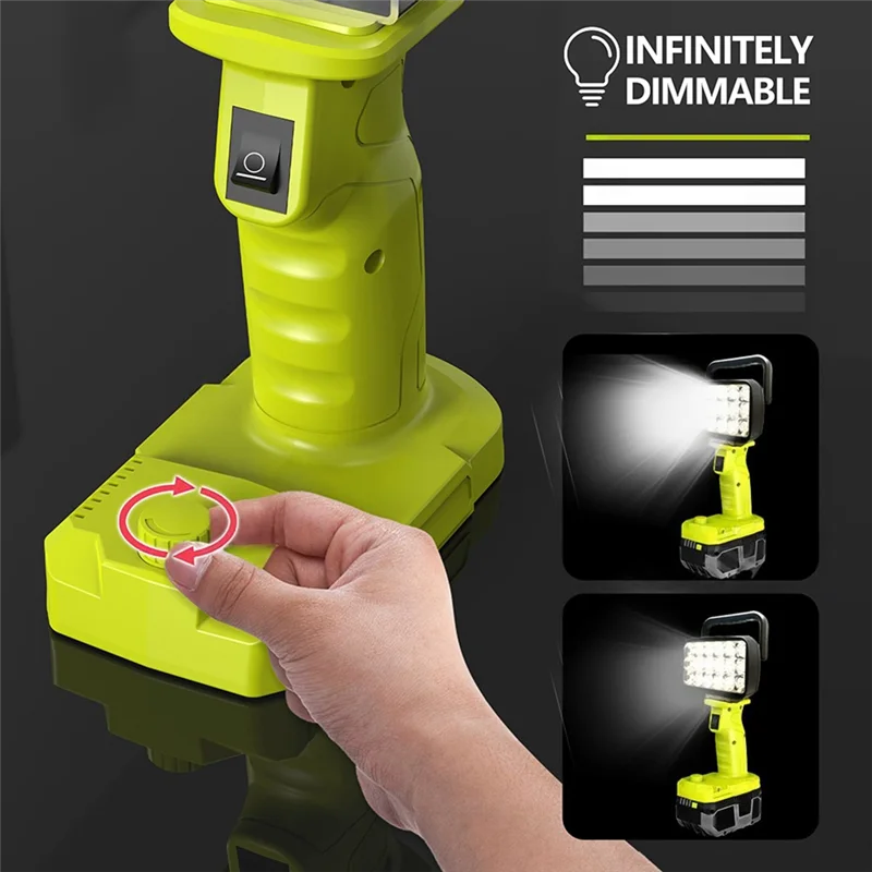 A03F-18 LED 작업 조명 휴대용 등불 캠핑 램프 토치 서치 라이트 손전등 스포트라이트 Ryobi 18V 리튬 배터리
