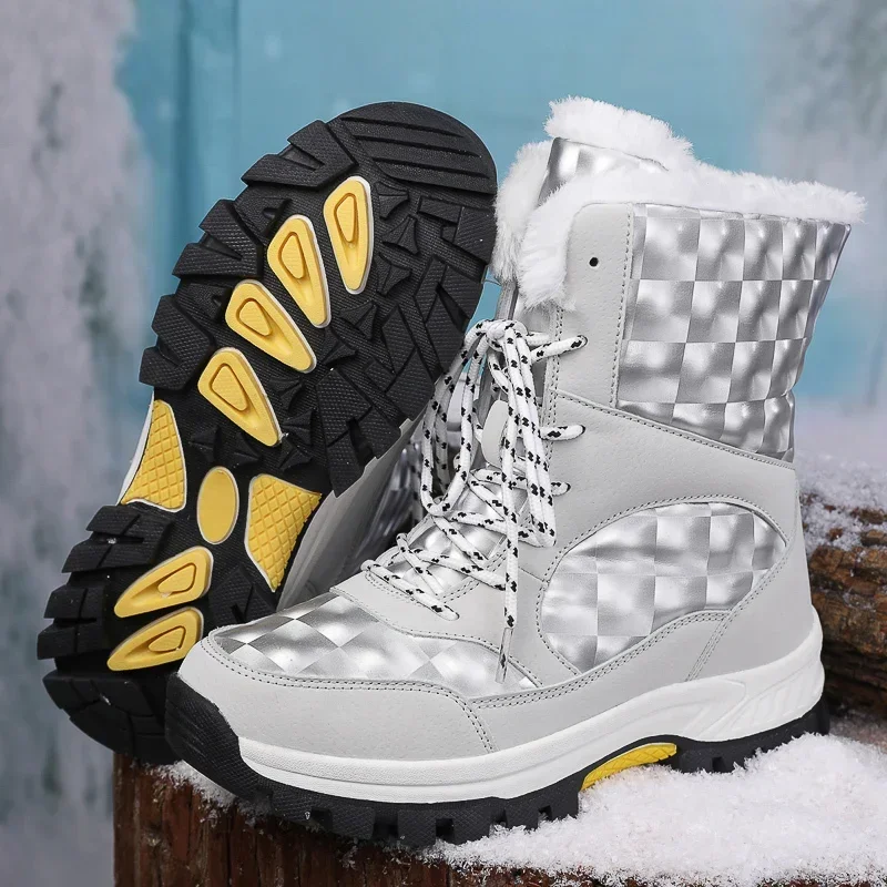 

Winter Brand Women's Boots Plush Snow Boots Outdoor Non-slip Sneakers Women Warm Waterproof Boots Fashion Casual Designer Shoes