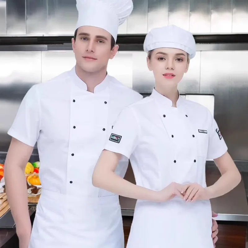 

Униформа для поваров: летняя тонкая дышащая одежда для работы в ресторанах и отелях, с коротким и длинным рукавом