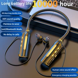 10000mAh 1000 Hours Playback Wireless Bluetooth Earphones Waterproof Running Headset Neckband Sport Earbuds Noise Reduction