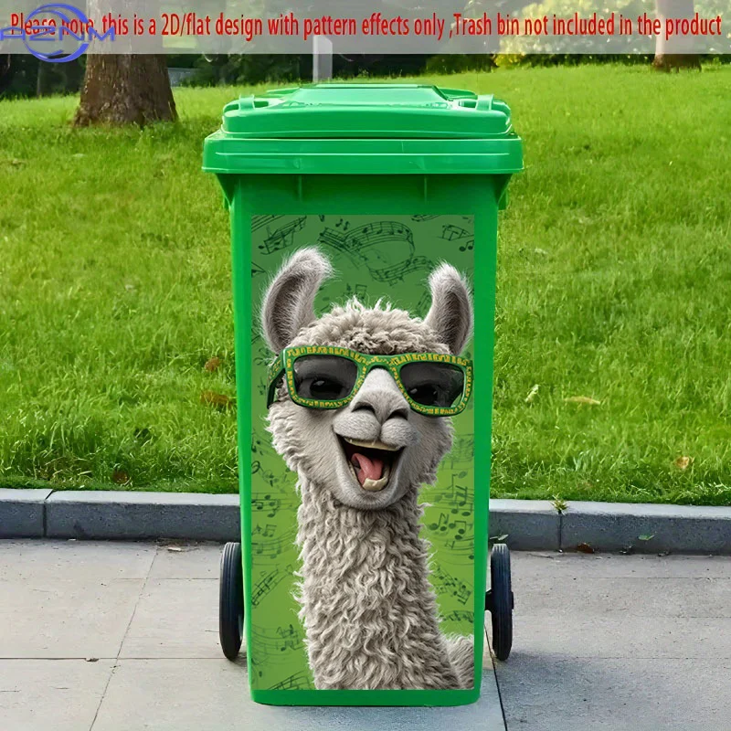 2D Flat Printing 1pc 2D Pattern Printed Kitchen Trash Can Sticker xcm, 