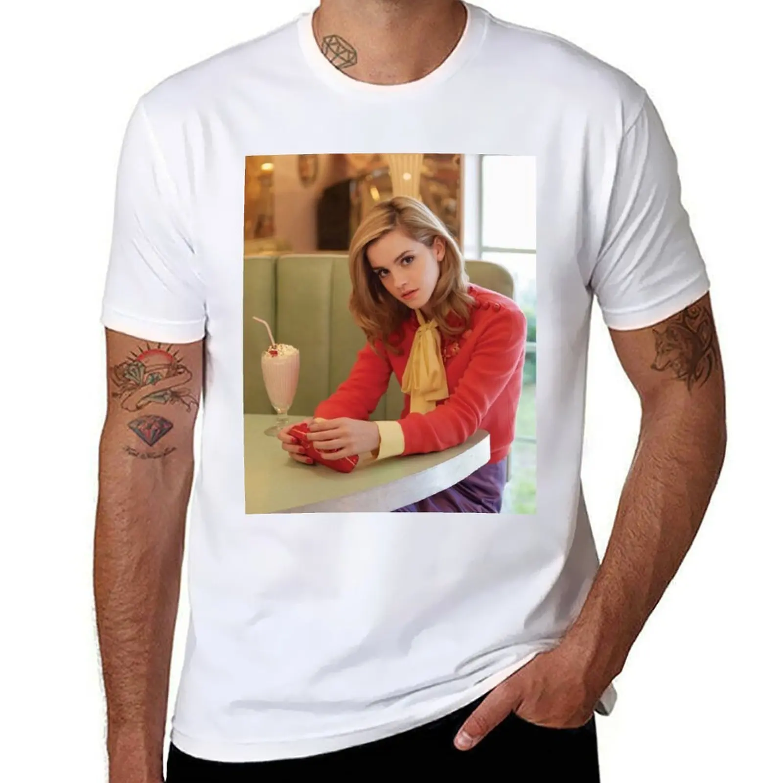 

Color Watson graphic for shirts funny Milkshake t shirt graphic t man T-Shirt man t shirts for man Emma vintage cotton