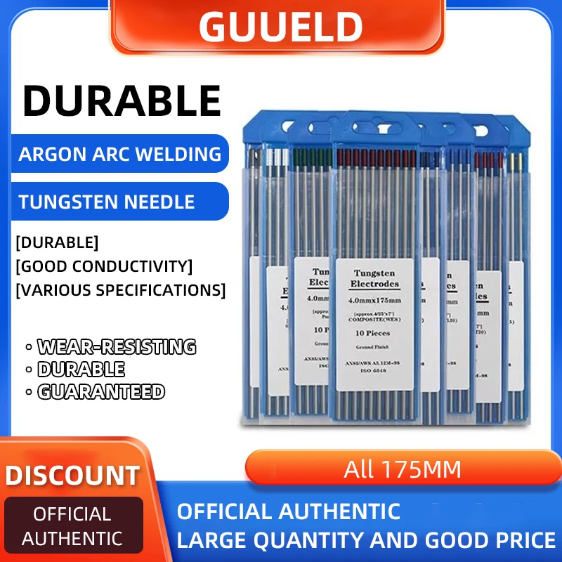 10 pcs All 175MM  Tungsten Electrode Head Tungsten Needle/Wire for the TIG WSME SUPER Welding Machine