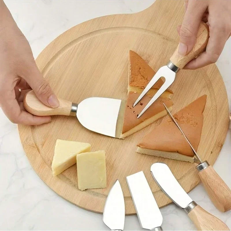 Six Piece Set of Cheese Knife Box Stainless Steel Cheese Knife Set of Six Piece Cheese Knife Cheese Knife Set