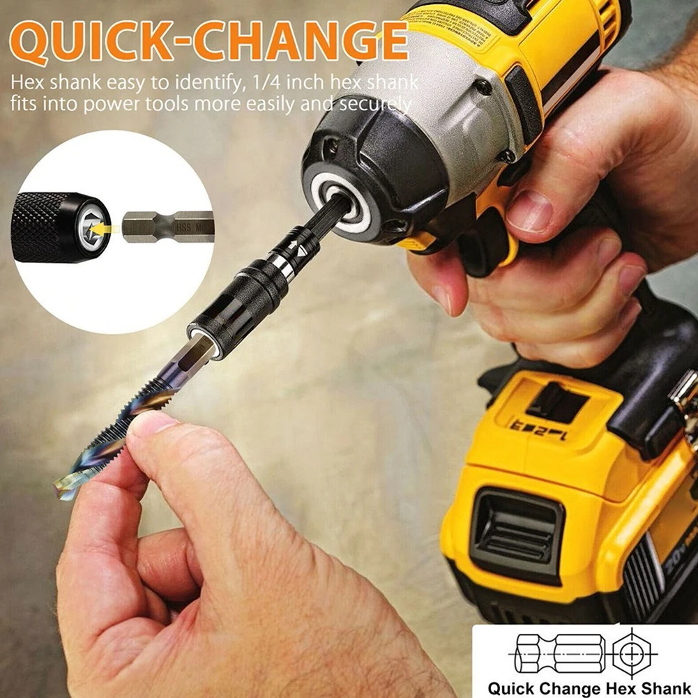 Utensili elettrici Bohren Tap Drill Rechtsh nder 1 4 pollici 1 4 Zoll composito codolo esagonale vite metrica Metrische Schraube