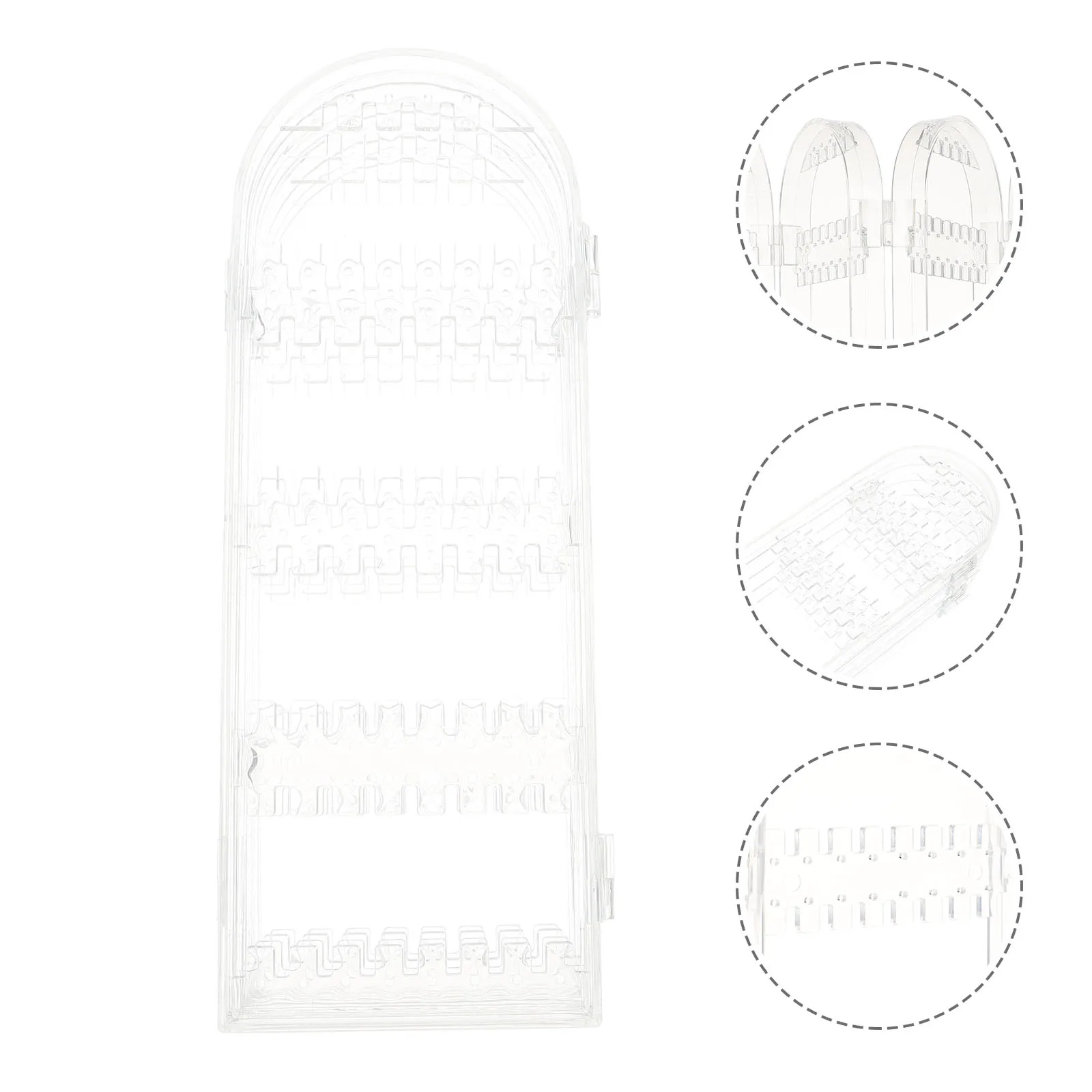 

Earring Display Rack Acrylic Foldable Screen Jewelry Organizer Stand for Earrings Necklace Desktop Storage Holder