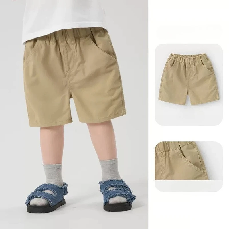 Boys' Campus Style Casual Cotton Shorts Summer Wear 2025 New Children's Clothing Children's Baby Shorts Summer Thin Pants Trend