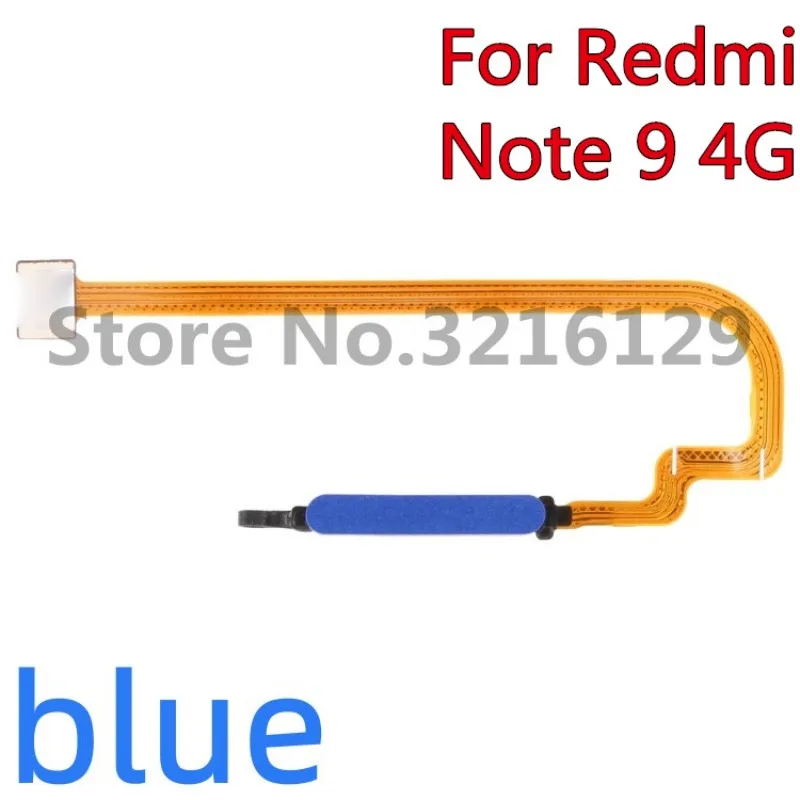 100% Original For Xiaomi Redmi Note 9 9T 9S Pro 4G 5G Fingerprint Sensor Home Return Key Menu Button Flex Ribbon Cable