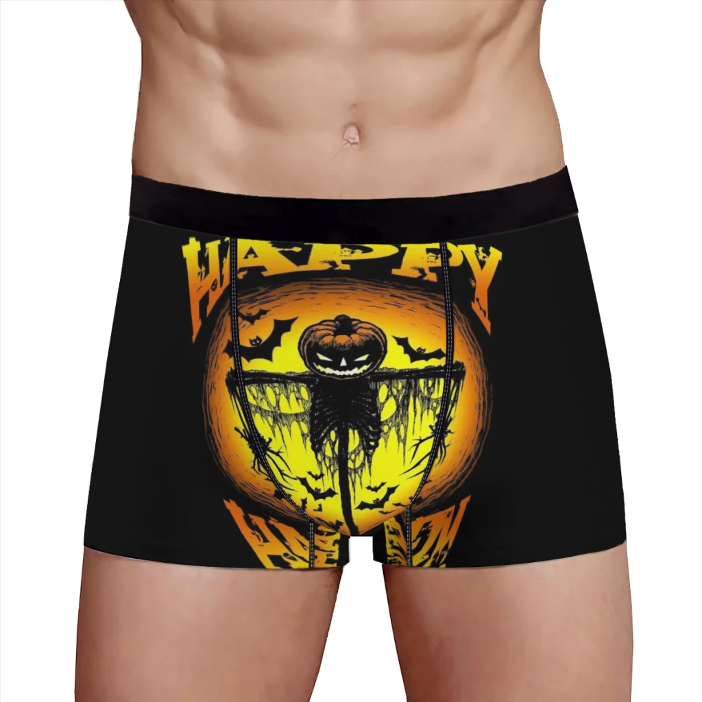 Halloween Pumpkin Ghost Happy Halloween Underpants Cotton Panties Man Underwear Sexy Shorts Boxer Briefs