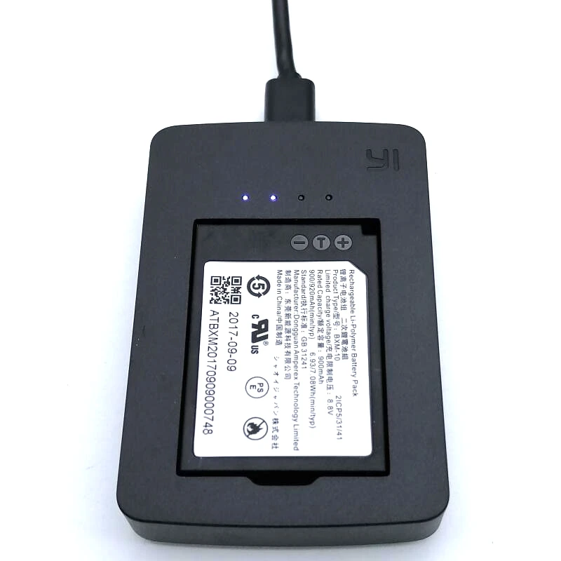 Xiao يي M1 Yi-M1 كاميرا عديمة المرآة BXM-10 BXM10 الأصلي شاحن بطارية 900mAh بطارية قابلة للشحن شحن الطاقة