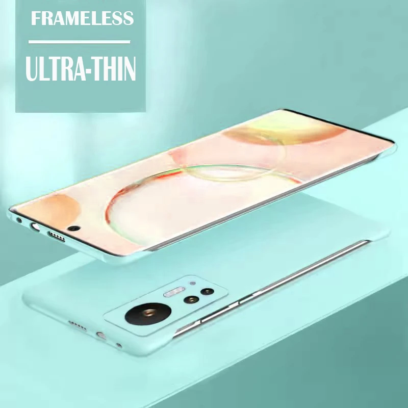 Frameless Slim Skin Matte Hard PC Back Cover Case On For Xiaomi 12 12x 12s Bumper cases mi 12 Pro 12T ShockProof Fundas Coque