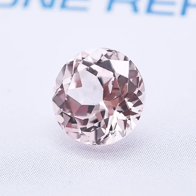 Top Lab Grown Sapphire Morgan Pink Round Cut VVS1 Charms Gemstone for DIY Jewelry Making Materials Selectable AGL Certificate