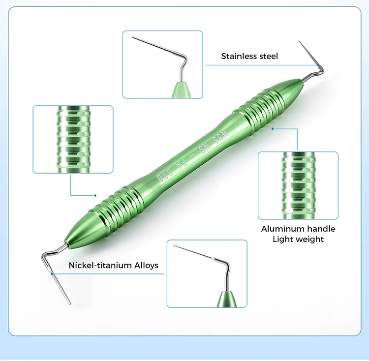 4 Stück AZDENT Dental Endodontischer Handplugger Vertikaler Kondensator zur Obturation für Wurzelkanal-Guttapercha-Füllung, Zahnmedizinische Instrumente – Detail 4