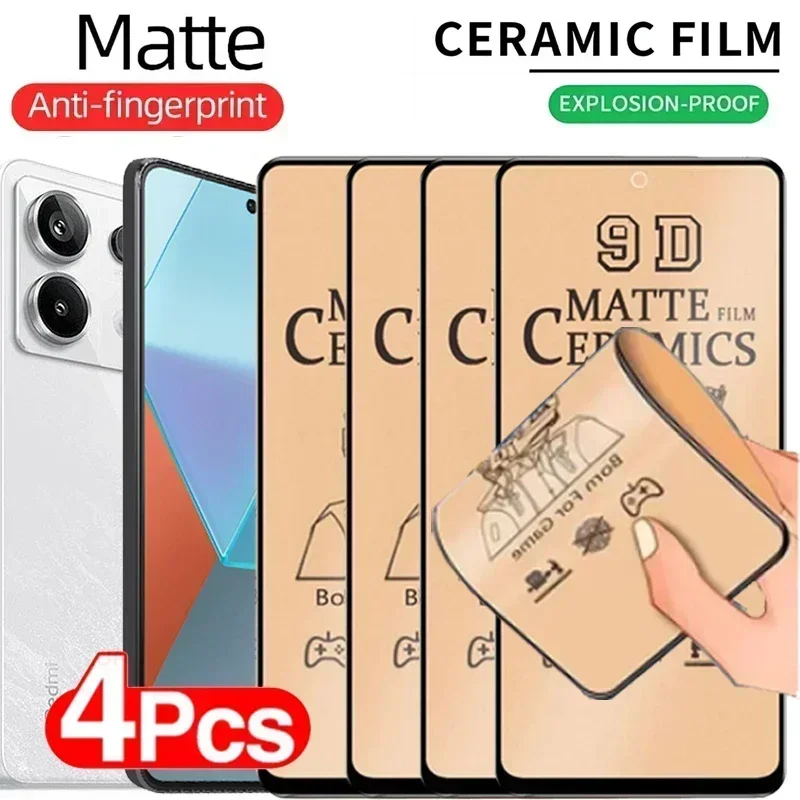 4PCS Ceramic Film For Xiaomi Redmi Note 13 Pro 11 10 12 Pro Plus 11S 10S A1 A2 Plus 9A 9C 10A 10C 12C 12Screen Protector Redmi