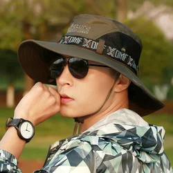 Summer Adjustable Outdoor Fishing Hat Sunscreen Protection Breathable Foldable Bucket Hats Men Women Hiking Camping Panama Cap